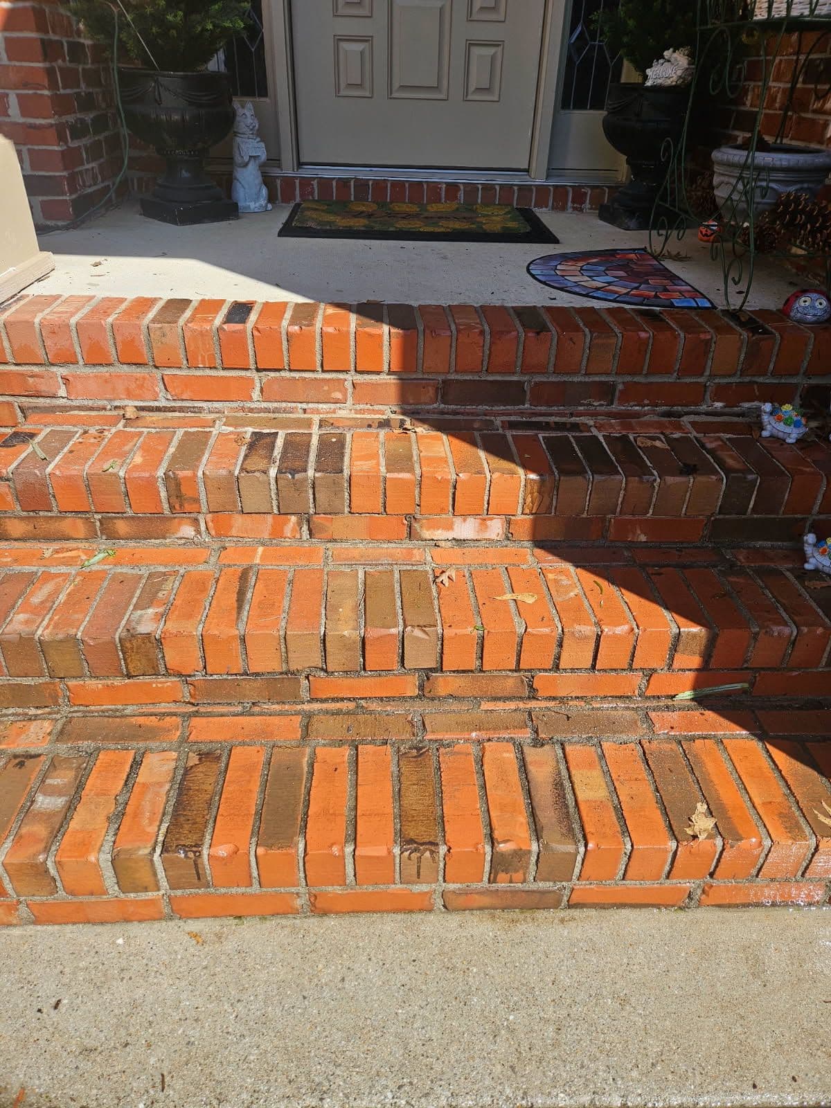 Pressure Washing for Brick Steps