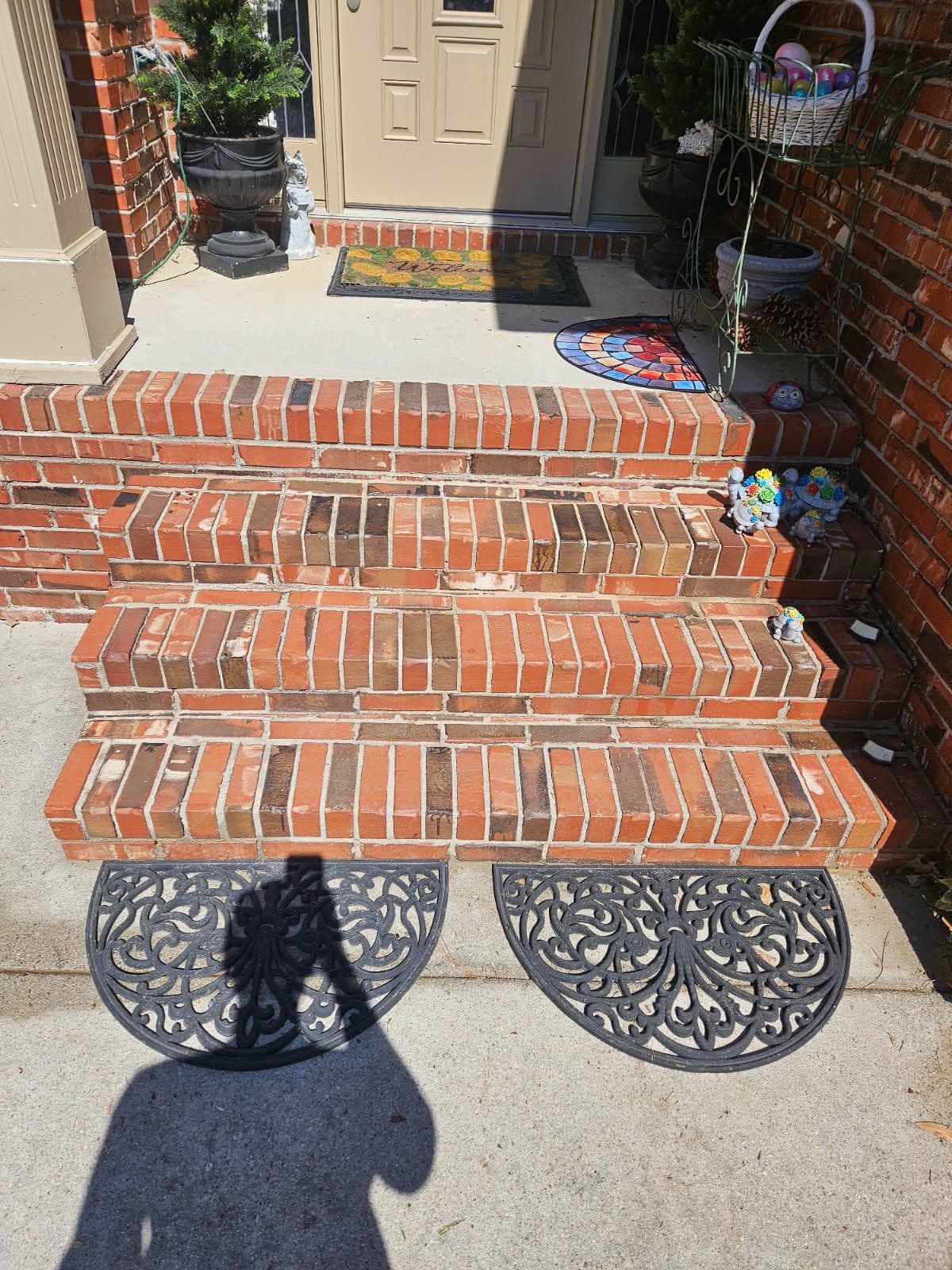 Pressure Washing for Brick Steps